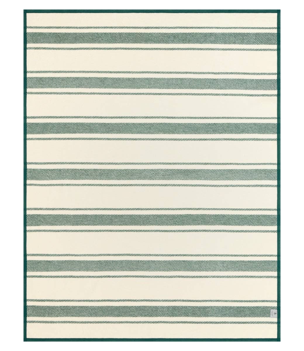 Dockside Stripe Evergreen Blanket by ChappyWrap - The Preppy Bunny