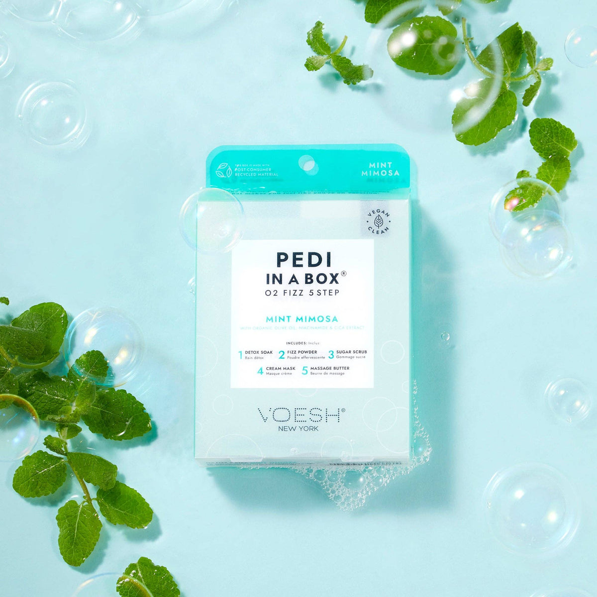 Pedi in a Box 5 Step O2 Fizz - Mint Mimosa - The Preppy Bunny