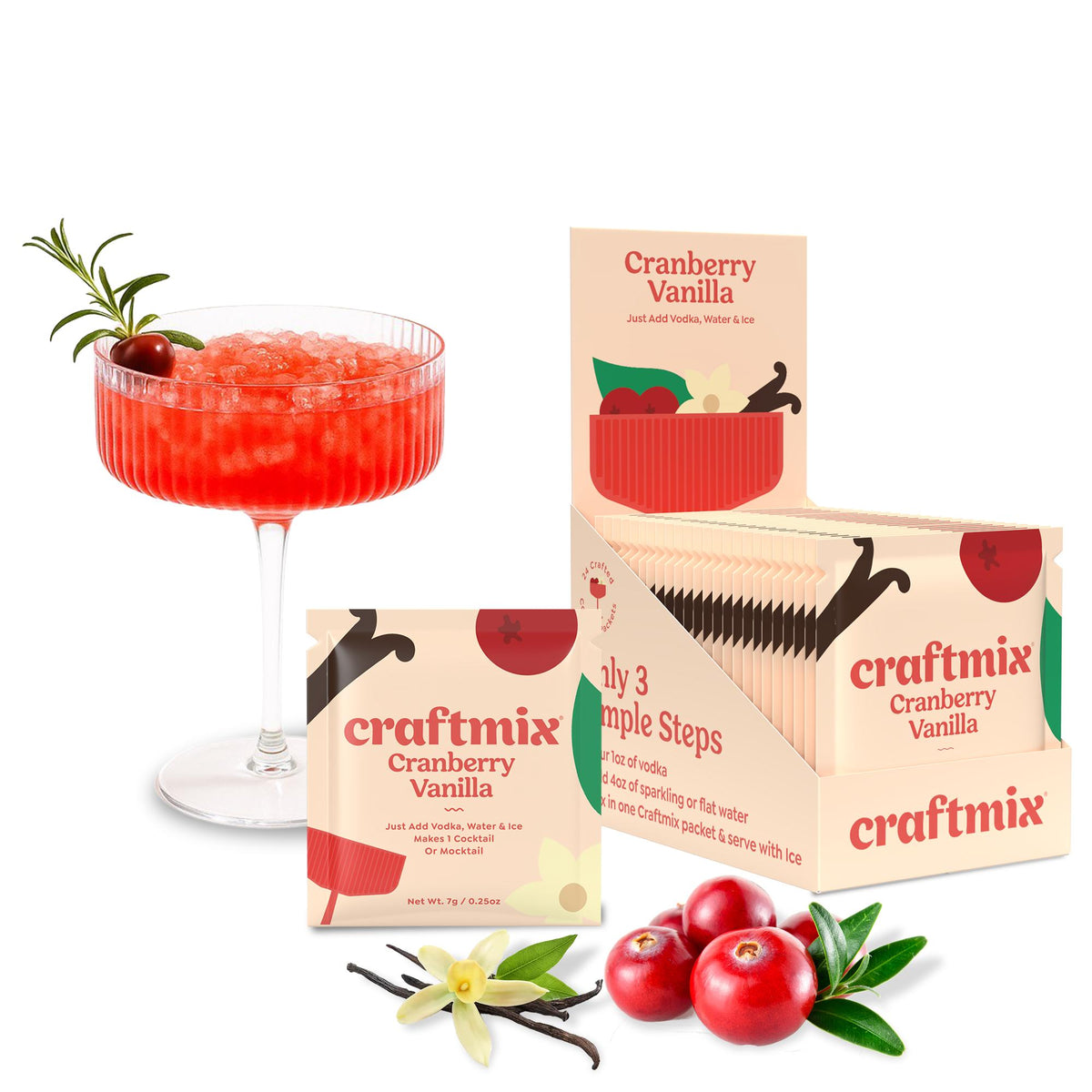 Cranberry Vanilla Cocktail / Mocktail Mixer