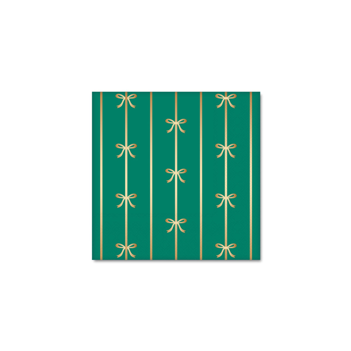 Emerald Green Signature Bow Paper Beverage Napkins