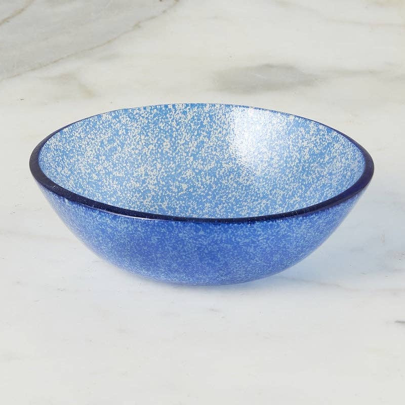 Glass Tasting Bowl in Navy Blue