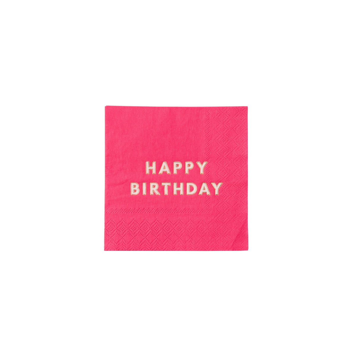 HOT PINK HAPPY BIRTHDAY COCKTAIL NAPKINS