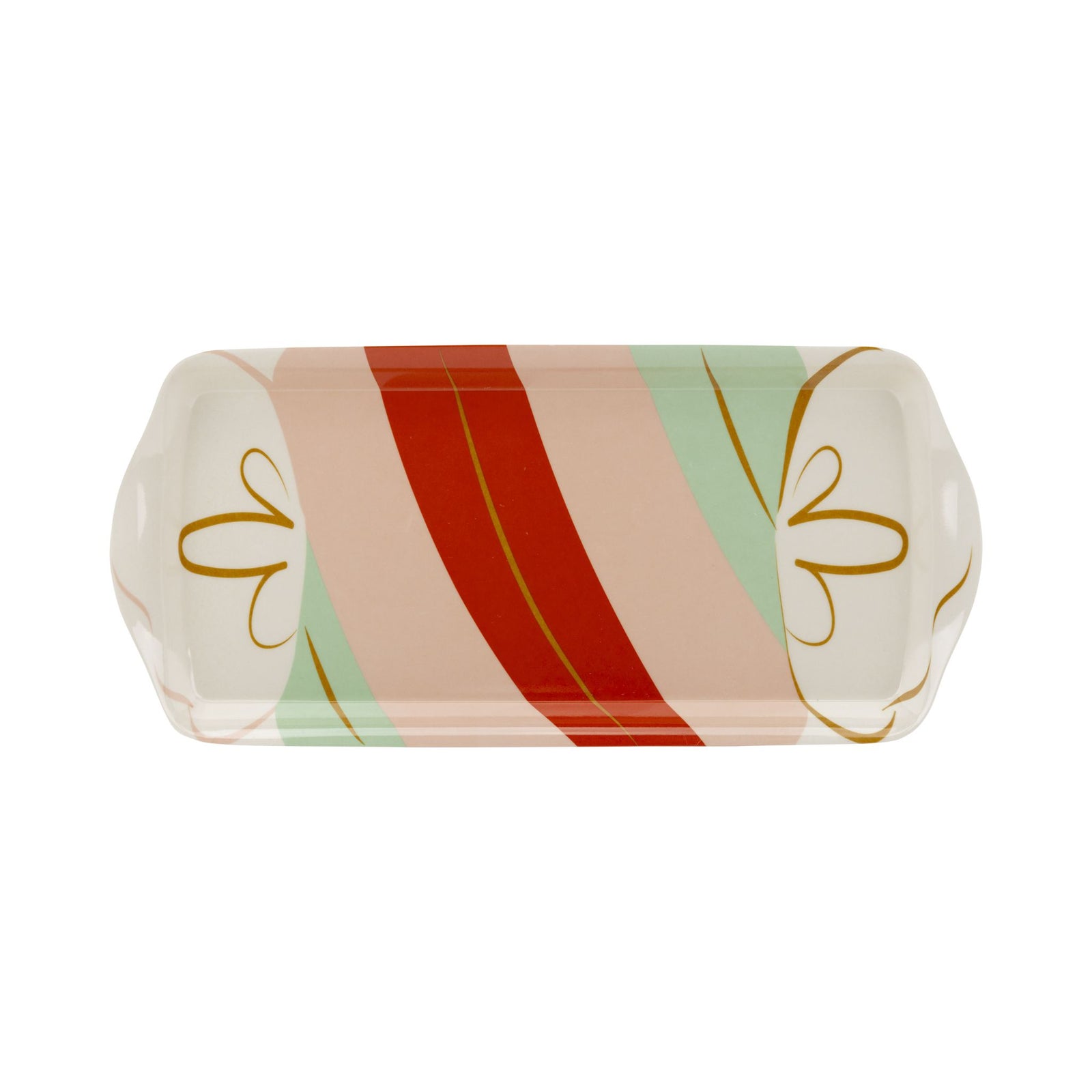 Candy Cane Lane Bamboo Tray - The Preppy Bunny