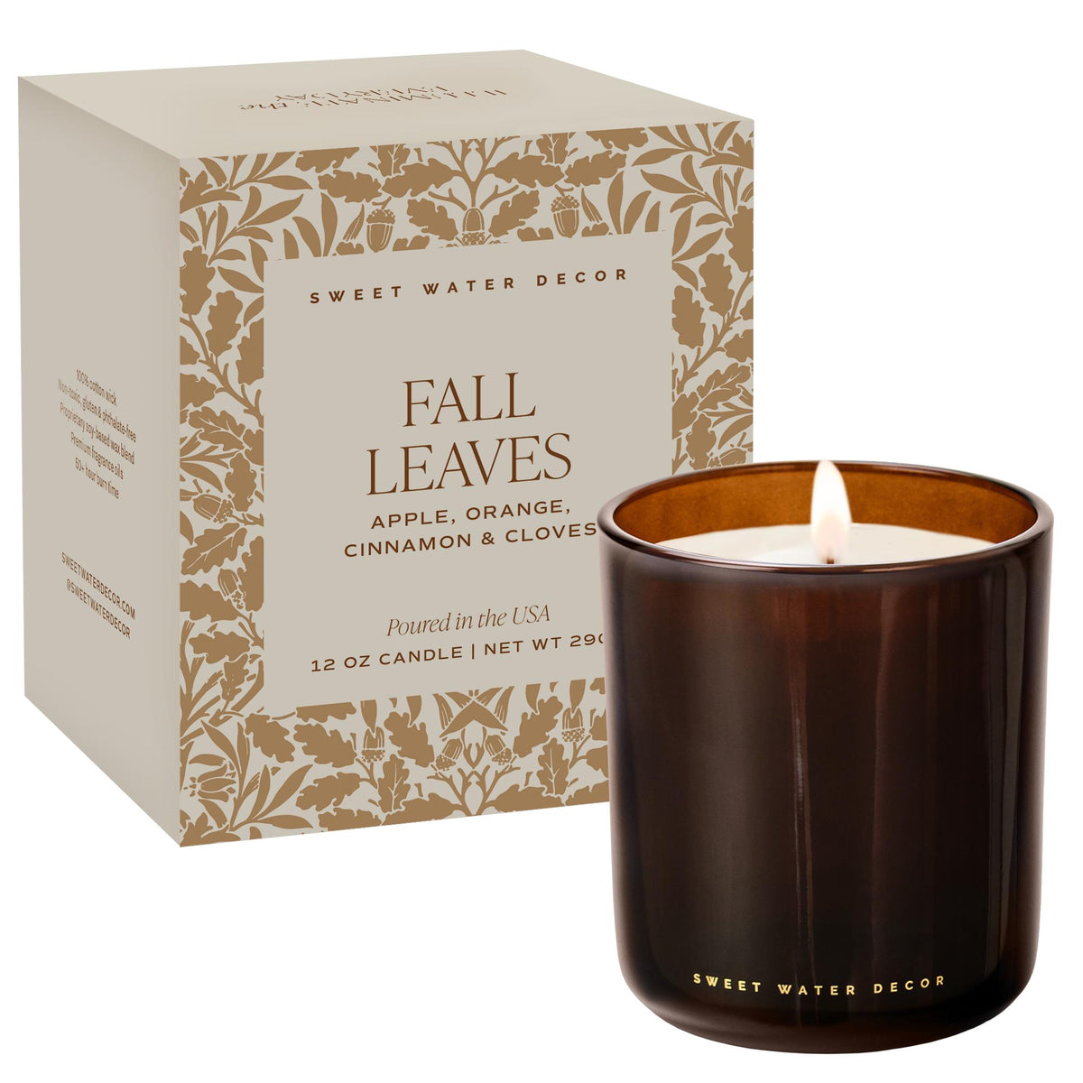 Fall Leaves 12 oz Boxed Soy Candle