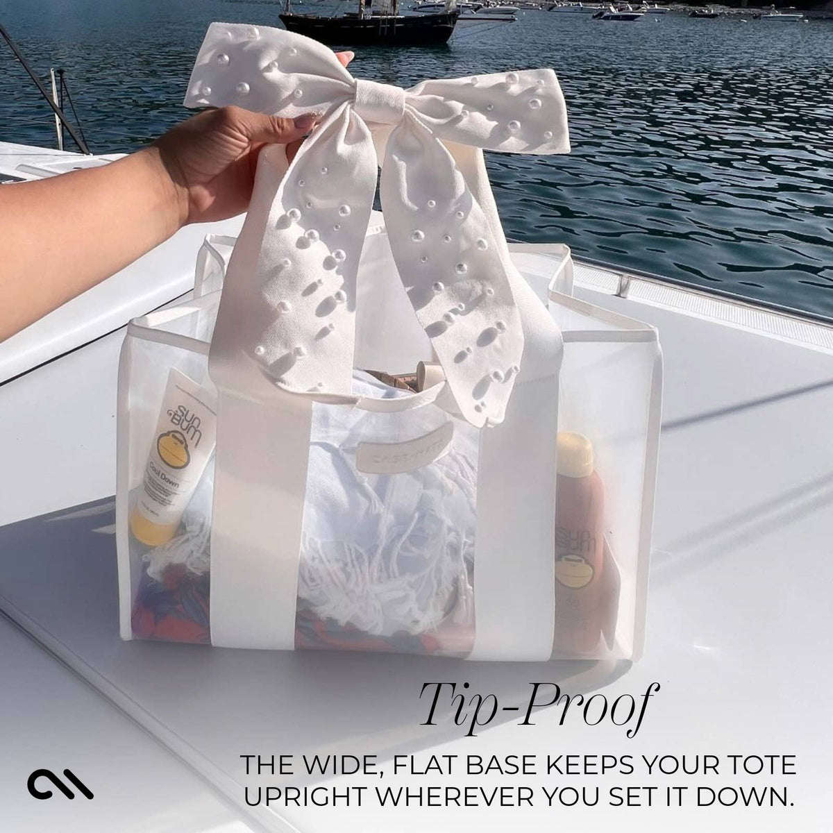 Case-Mate Ivory Pearl Bow Jelly Tote Bag - The Preppy Bunny