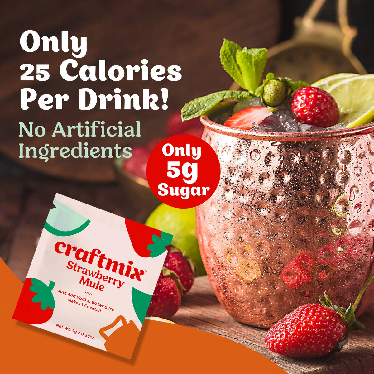 Strawberry Mule Mixer - Single Packet Serving