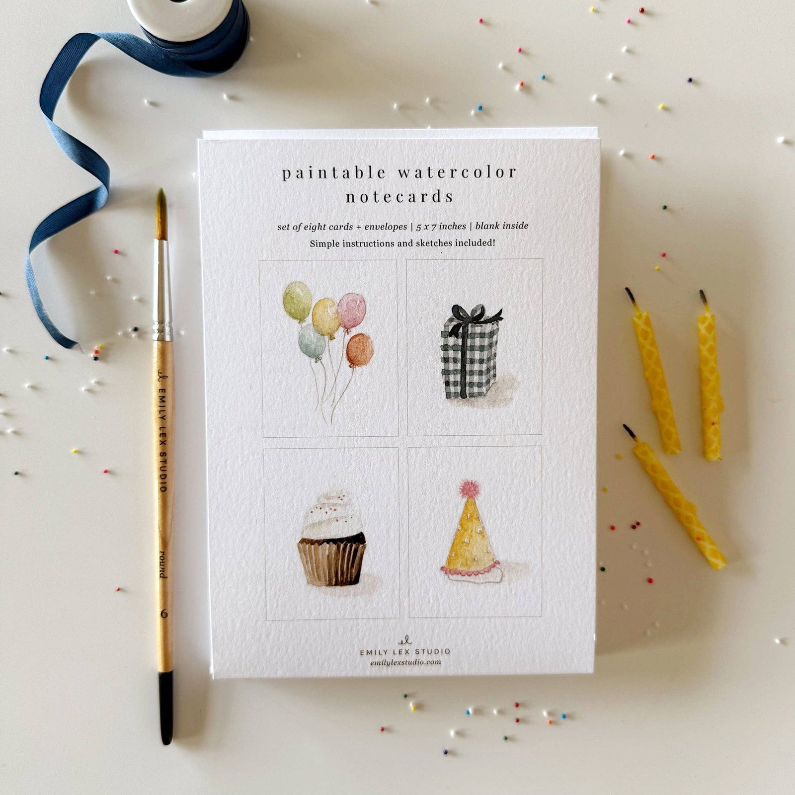 Celebrate - paintable notecards - The Preppy Bunny