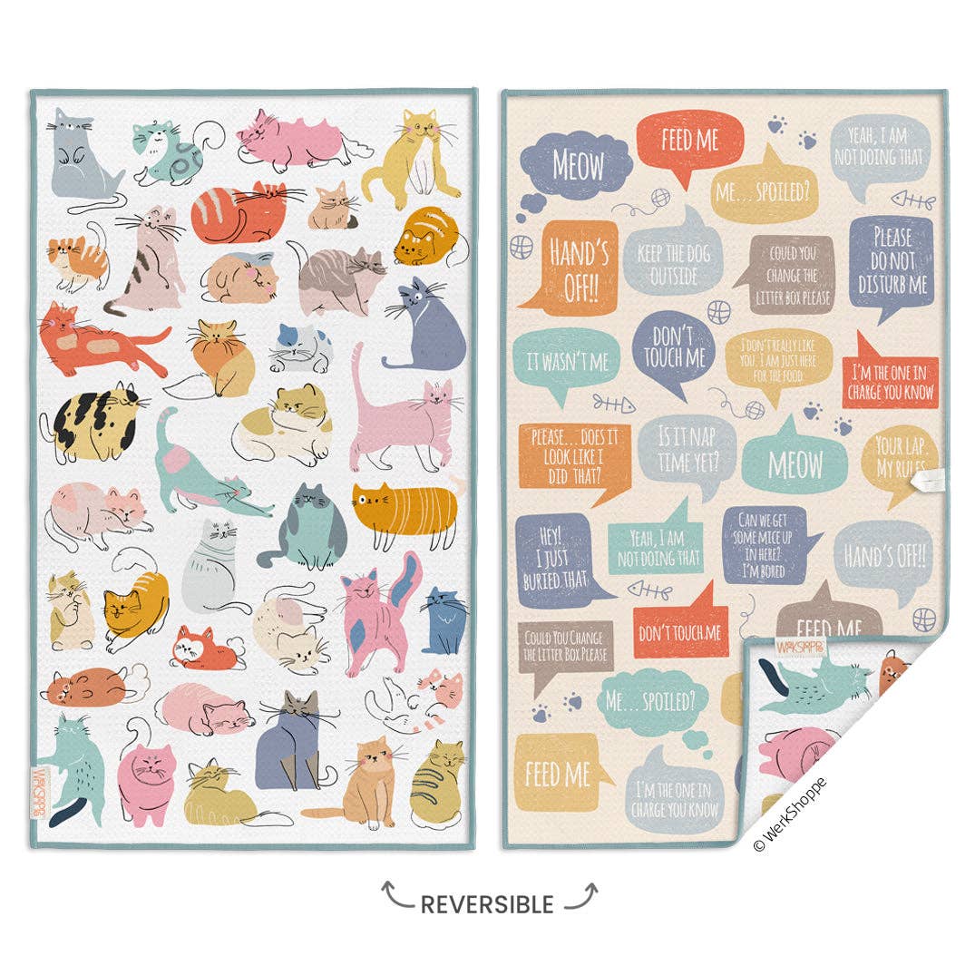 If Cats Could Talk Microfiber Kitchen Towel - The Preppy Bunny