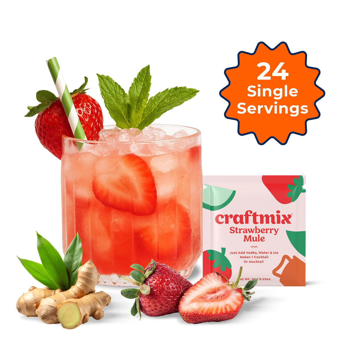 Strawberry Mule Mixer - Single Packet Serving