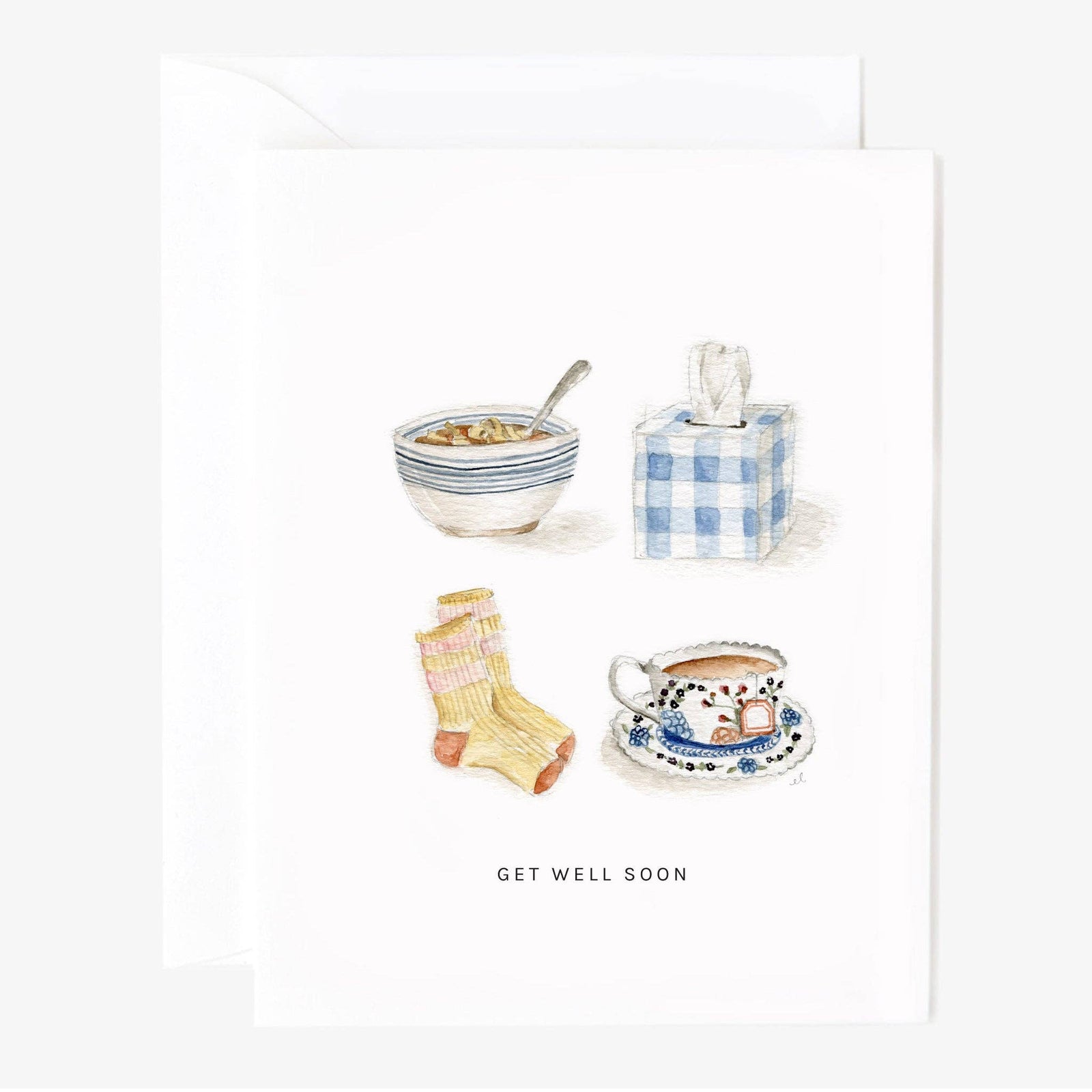 Get Well Greeting Card - The Preppy Bunny