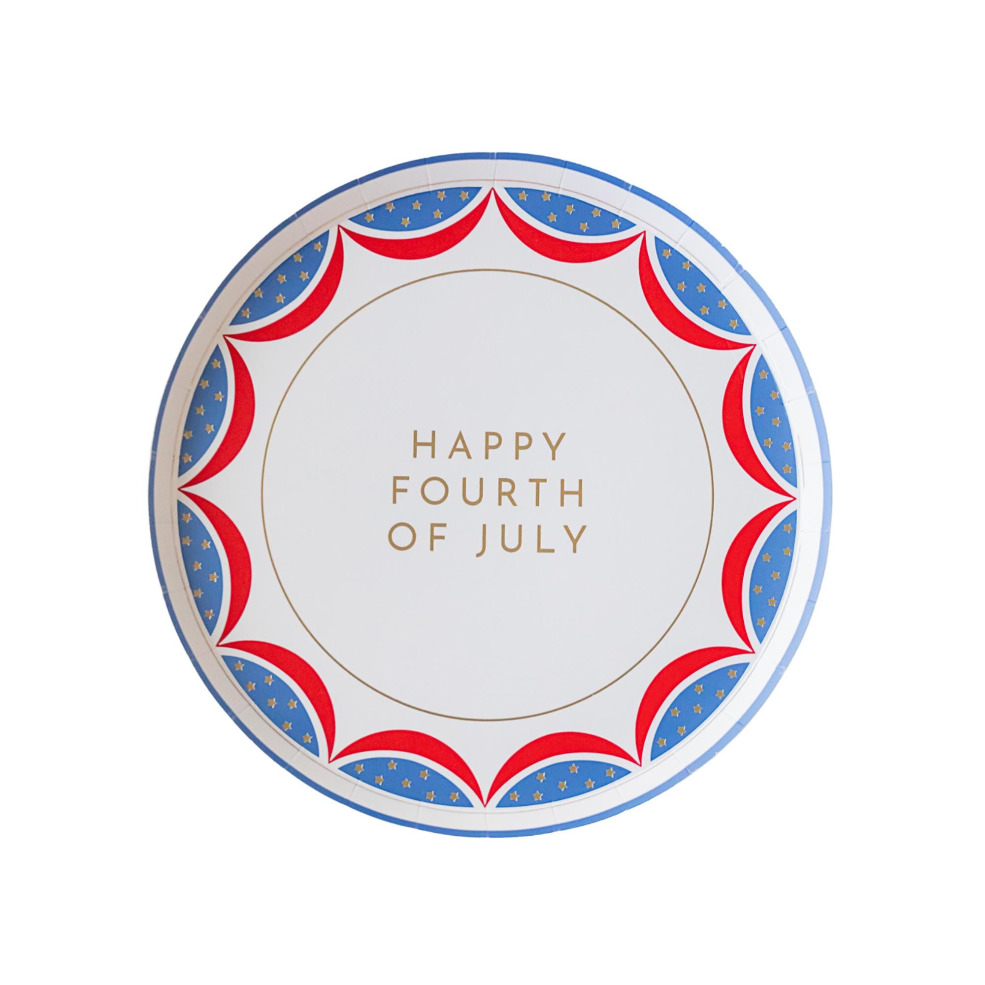 HAPPY 4TH OF JULY DESSERT PLATES - The Preppy Bunny