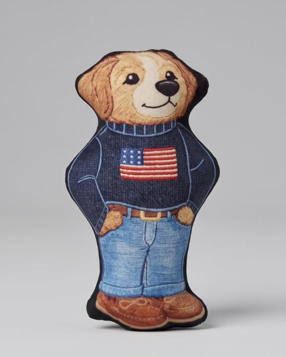 Ruff Lauren Teddy Dog | Plush Squeaker Dog Toy