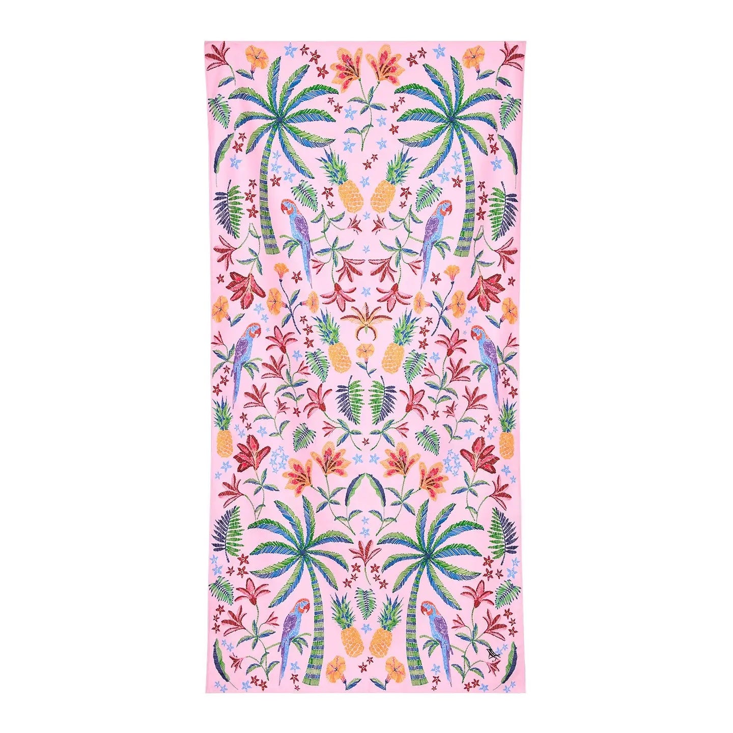 Quick Dry Beach Towel in Pink Paradise - 2 sizes - The Preppy Bunny