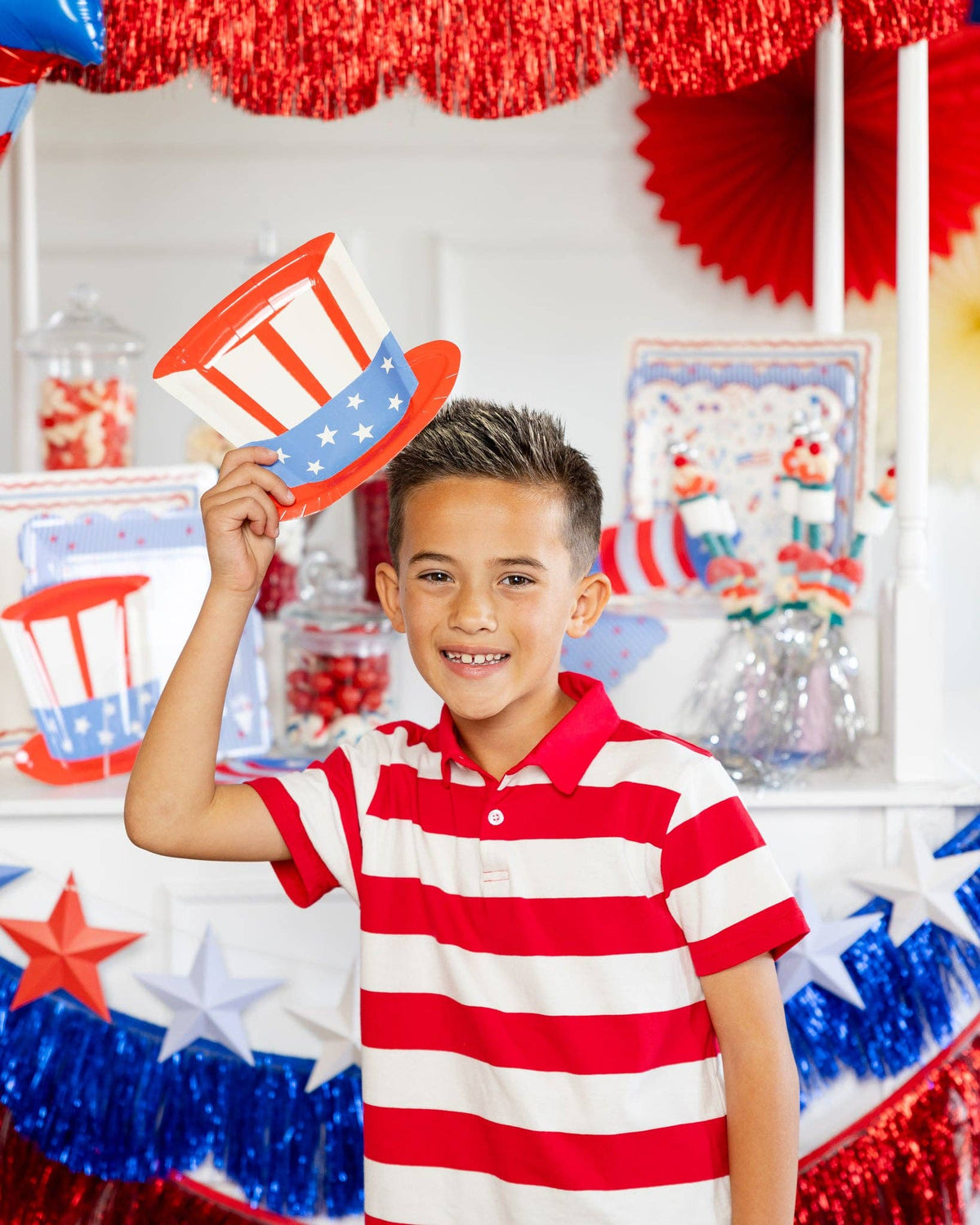 Uncle Sam Hat Paper Plates - The Preppy Bunny