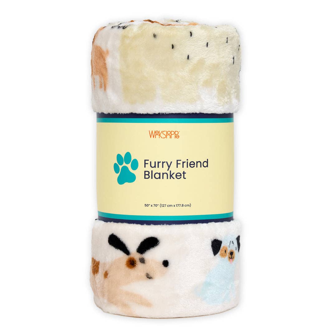 Pooches & Pups Pet Fleece Blanket, Dog Friendly Throw - The Preppy Bunny