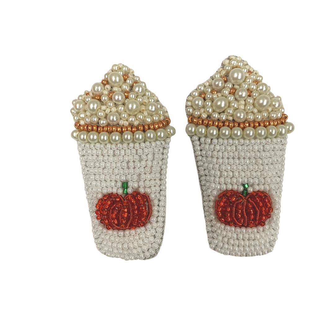 Pumpkin Spice Latte Earrings - The Preppy Bunny