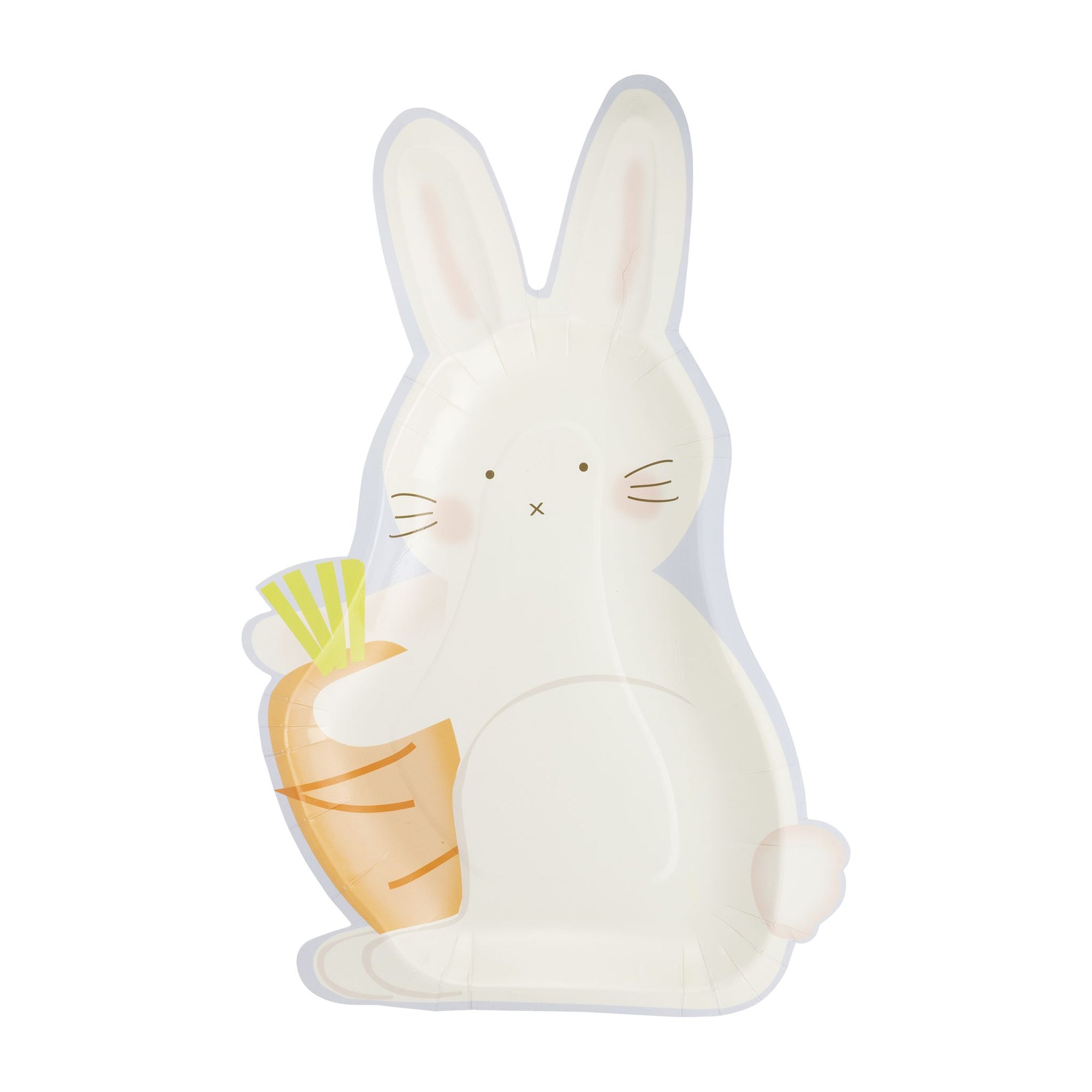 Bunny with Carrot Shaped Paper Plates - The Preppy Bunny