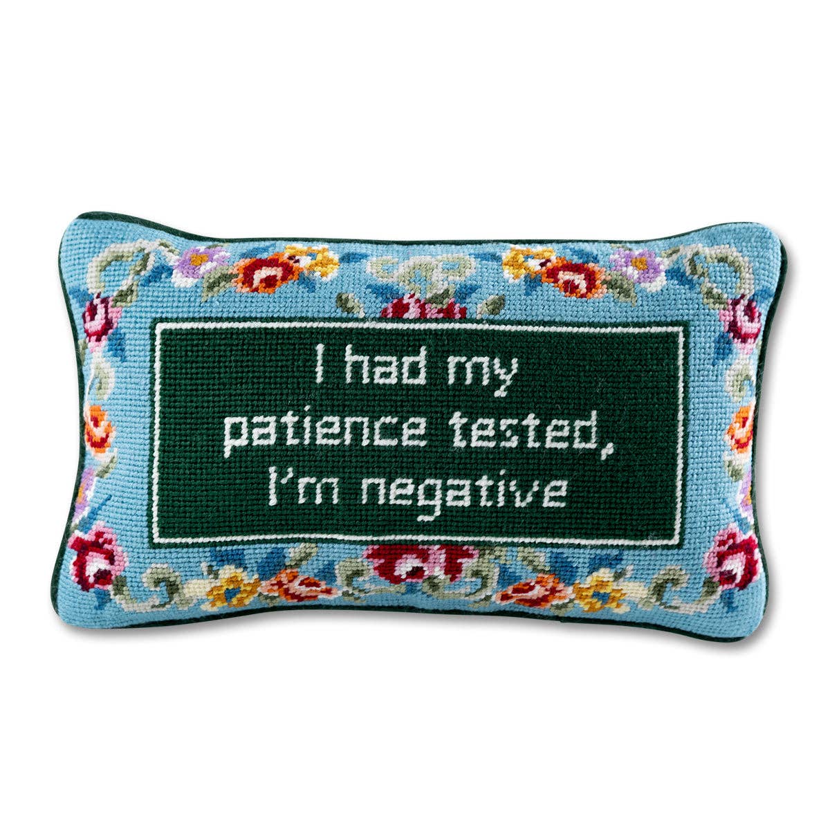 Patience Needlepoint Pillow - The Preppy Bunny