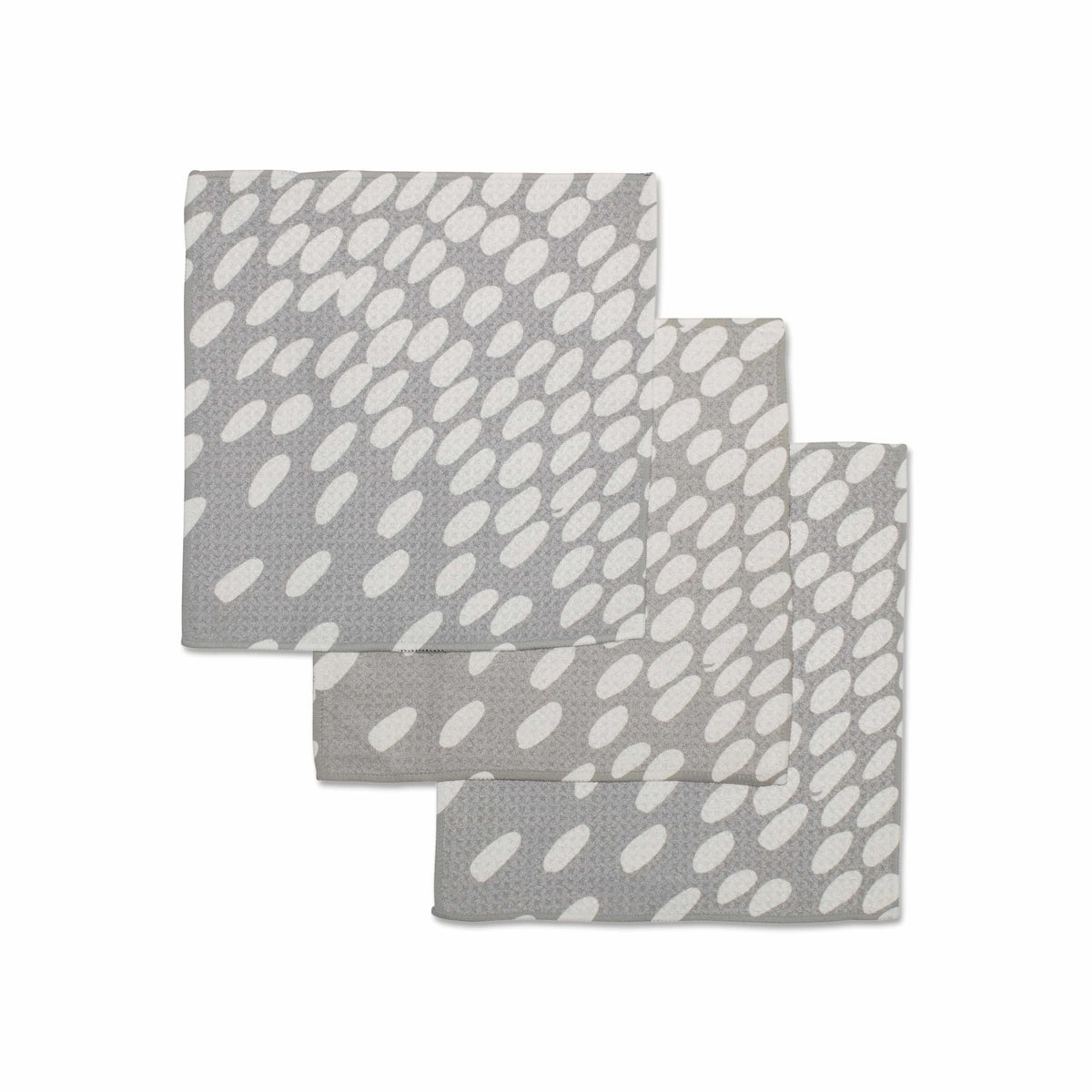 Spotted Grey Geometry Dish Cloth Set - The Preppy Bunny