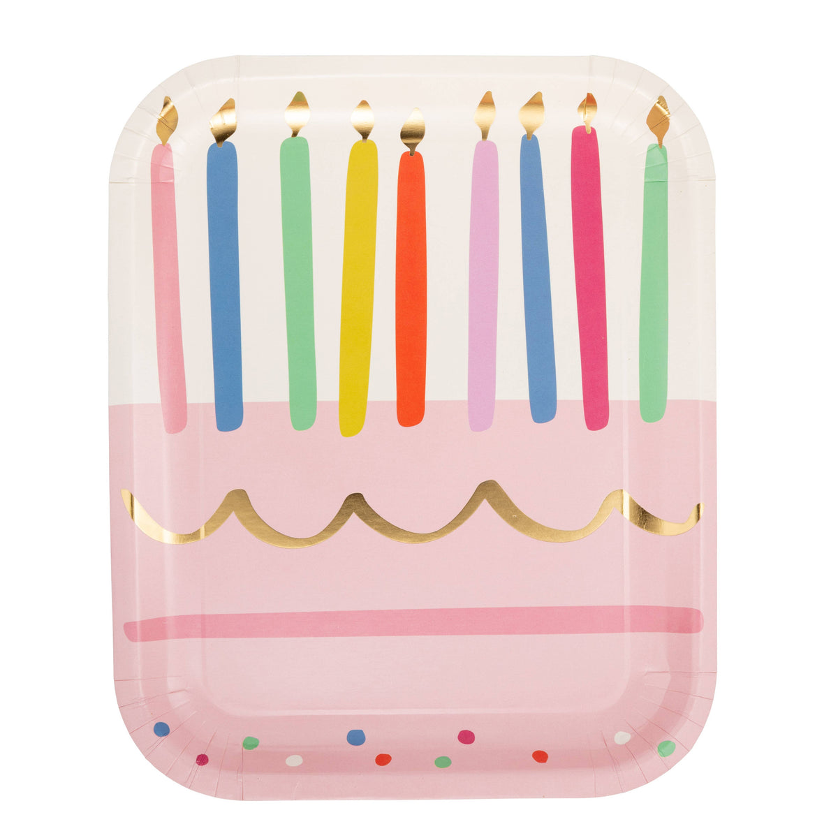 Cake & Candles Shaped Paper Plate - The Preppy Bunny