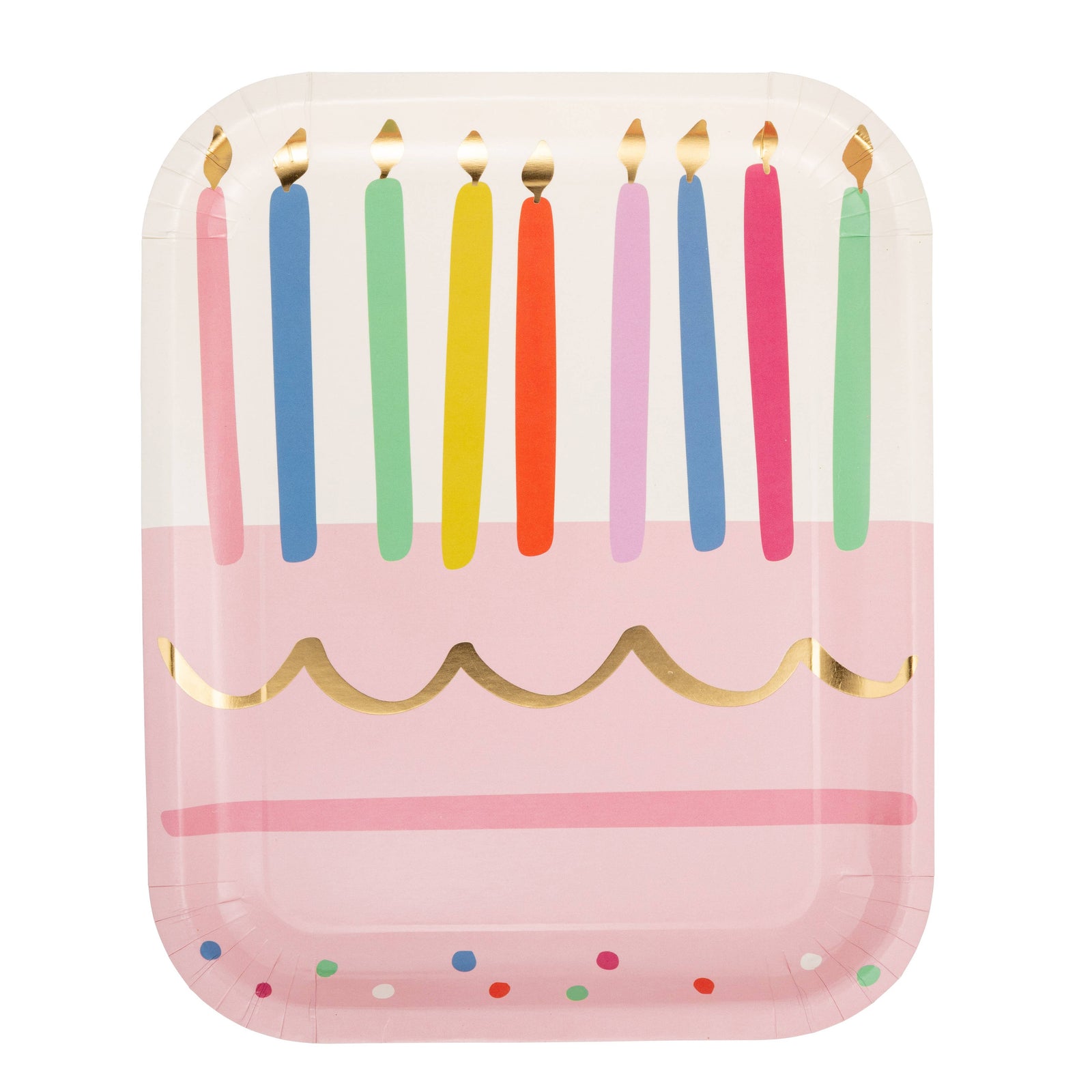 Cake & Candles Shaped Paper Plate - The Preppy Bunny