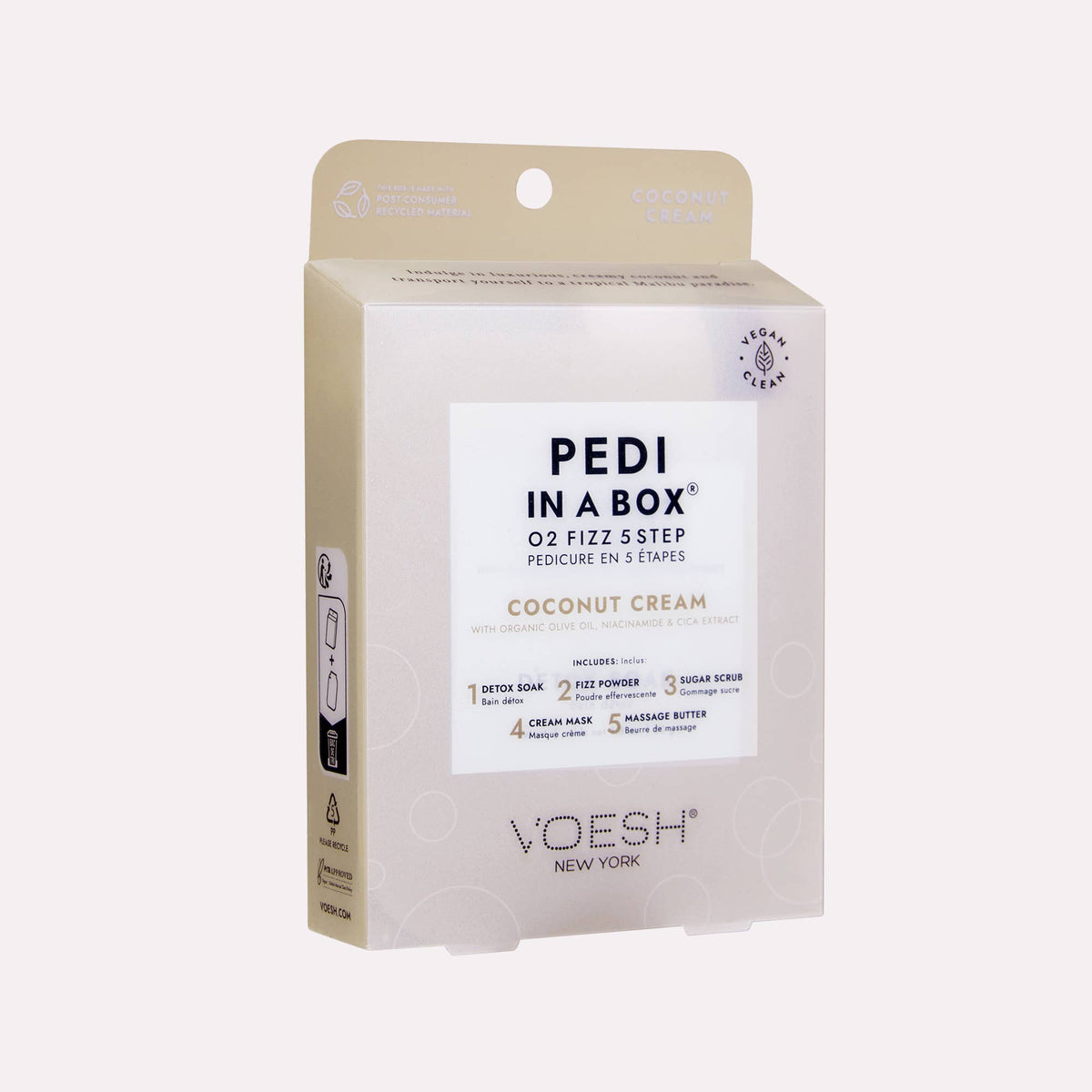 Pedi in a Box 5 Step O2 Fizz - Coconut Cream - The Preppy Bunny