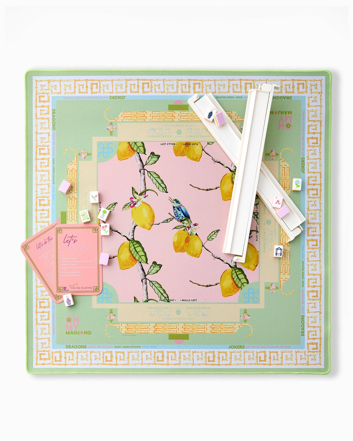 Citrus Songbird Mahjong Mat