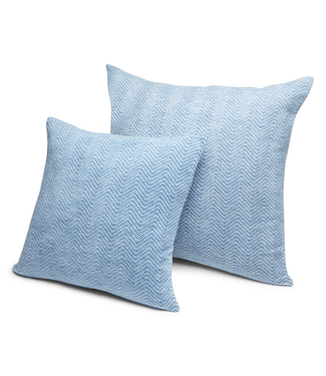 ChappyWrap Cornflower Herringbone Pillow Covers - The Preppy Bunny