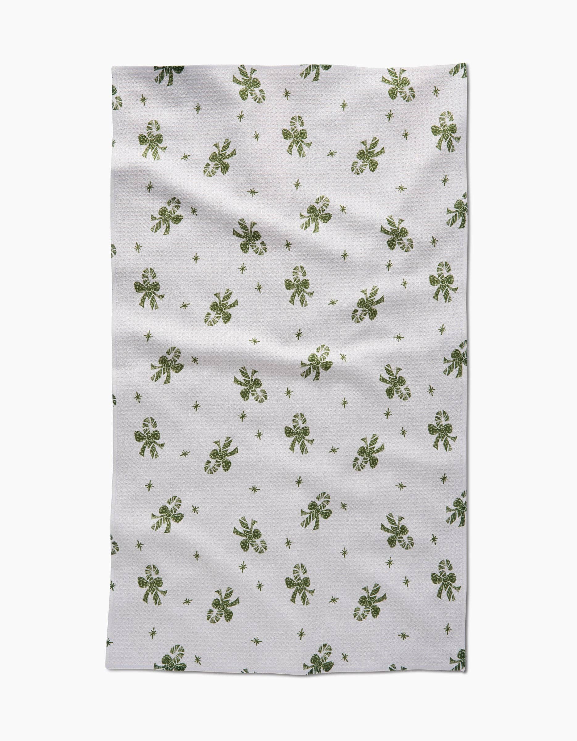 Candy Canes For You Tea Towel by Geometry - The Preppy Bunny