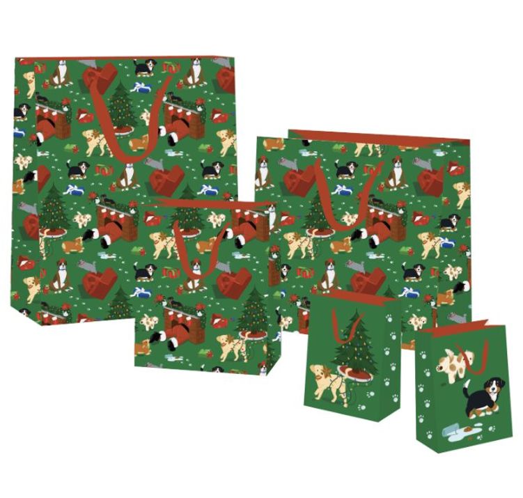 Howl-iday Havoc Christmas Gift Bag - The Preppy Bunny