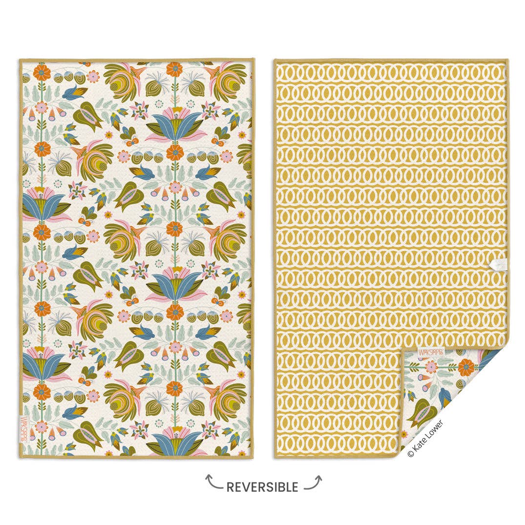 Cottage Floral Ultra Absorbent Microfiber Kitchen Towel - The Preppy Bunny