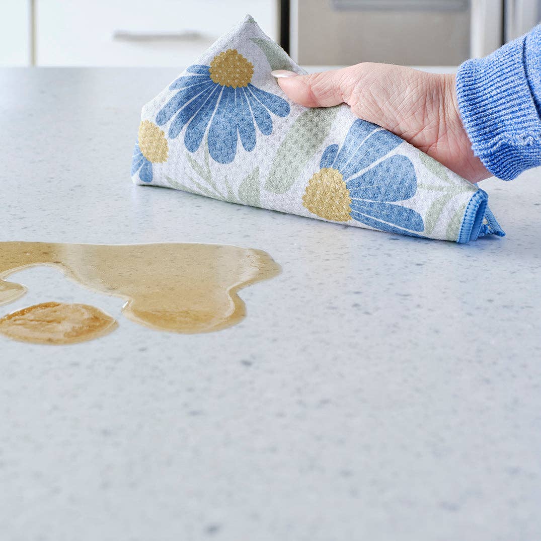 Blue Coneflower Towel Set, High Performance Microfiber - The Preppy Bunny