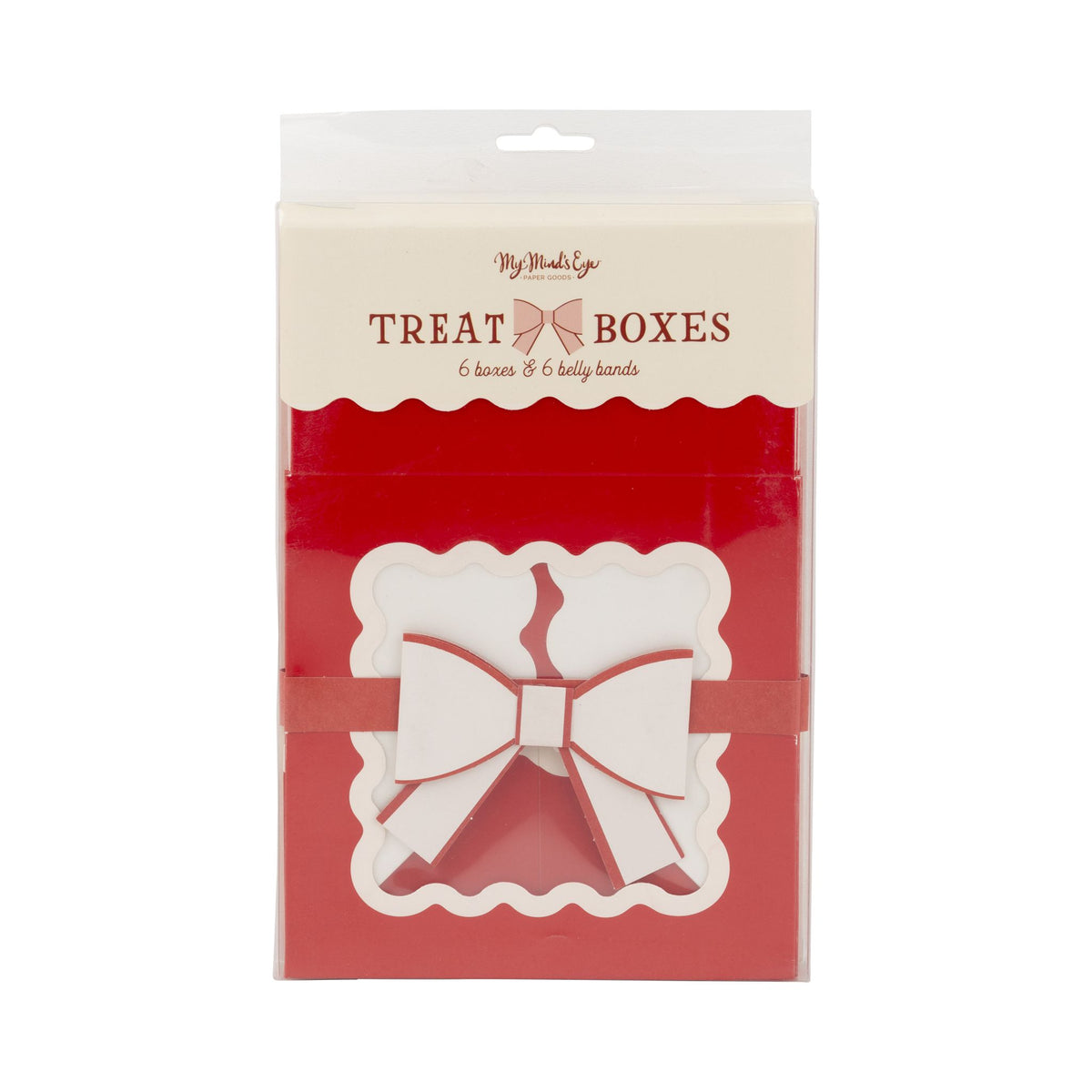 Red Bow Ric Rac Cookie Box - The Preppy Bunny