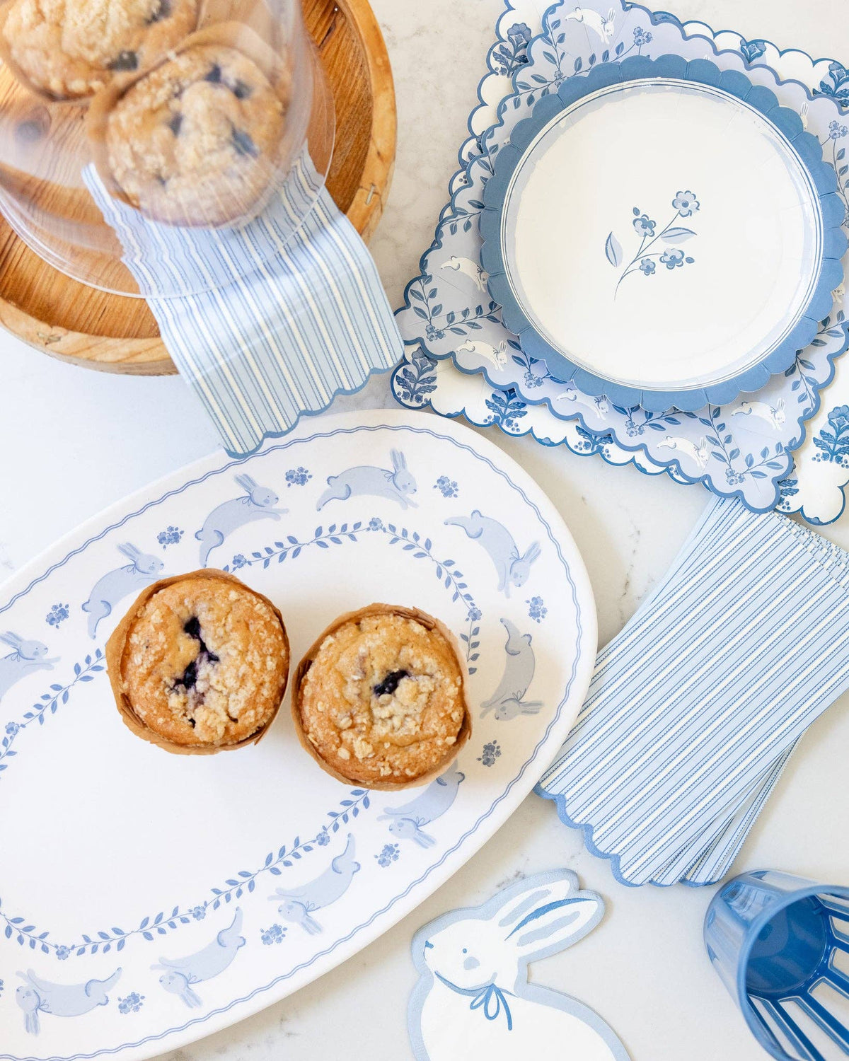 Bunny Oval Bamboo Tray - The Preppy Bunny