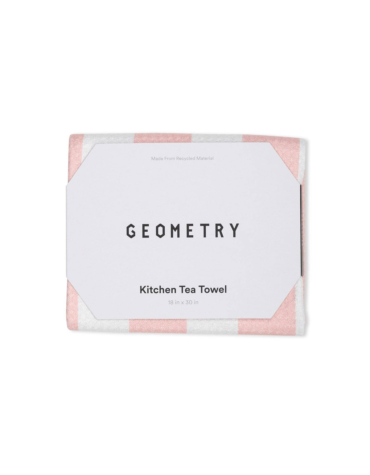 Pink Stripe Geometry Tea Towel - The Preppy Bunny