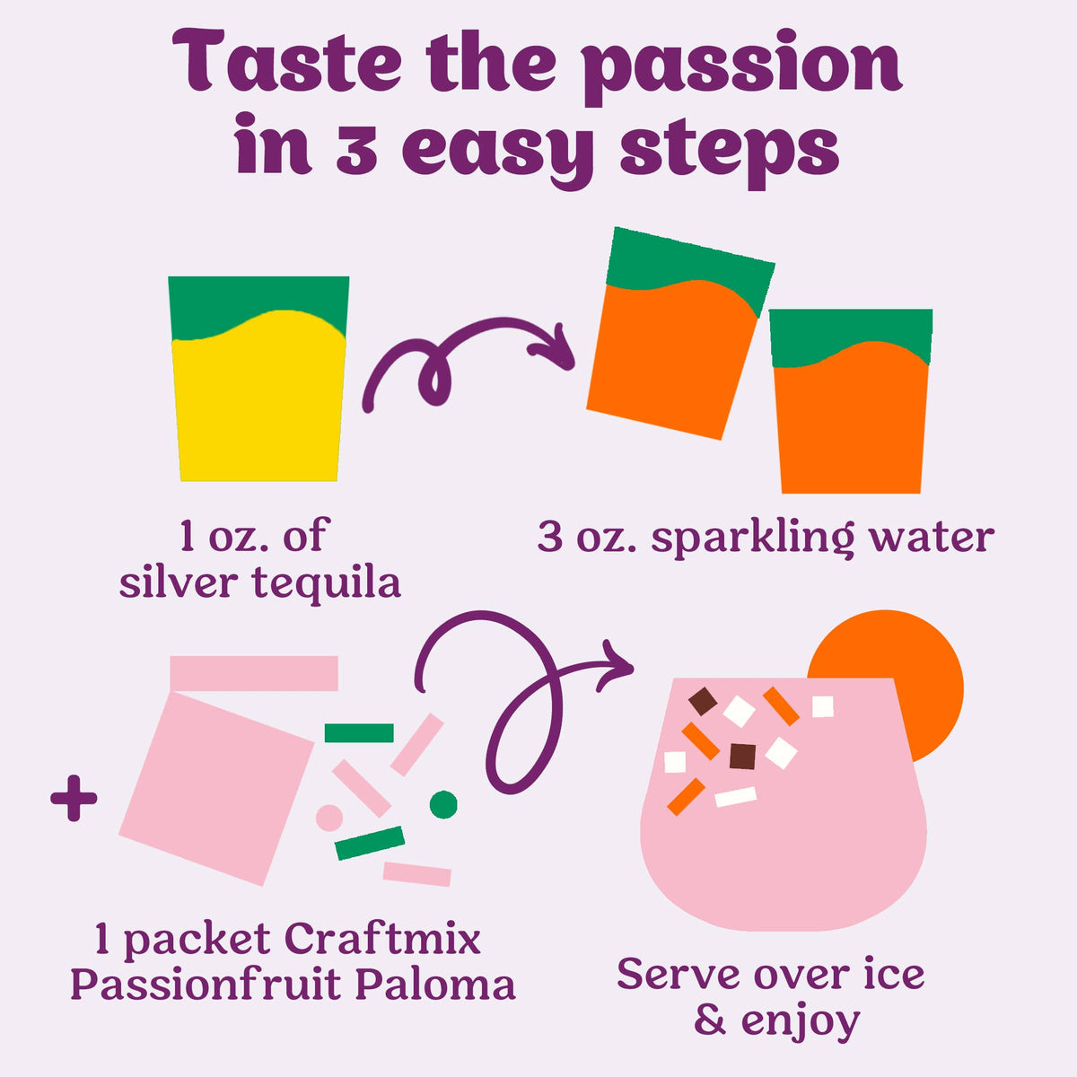 Passionfruit Paloma Cocktail / Mocktail Mixer - Single Serving