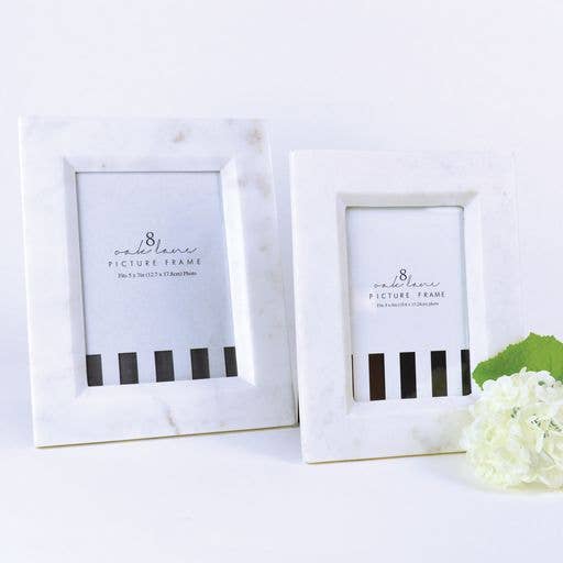 White Marble 5x7 Picture Frame - The Preppy Bunny