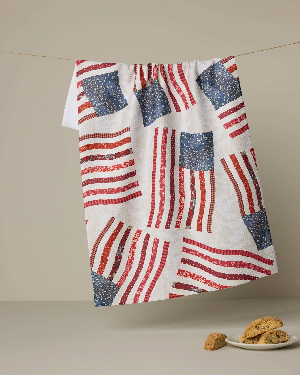 Patchwork Flags Tea Towel by Geometry