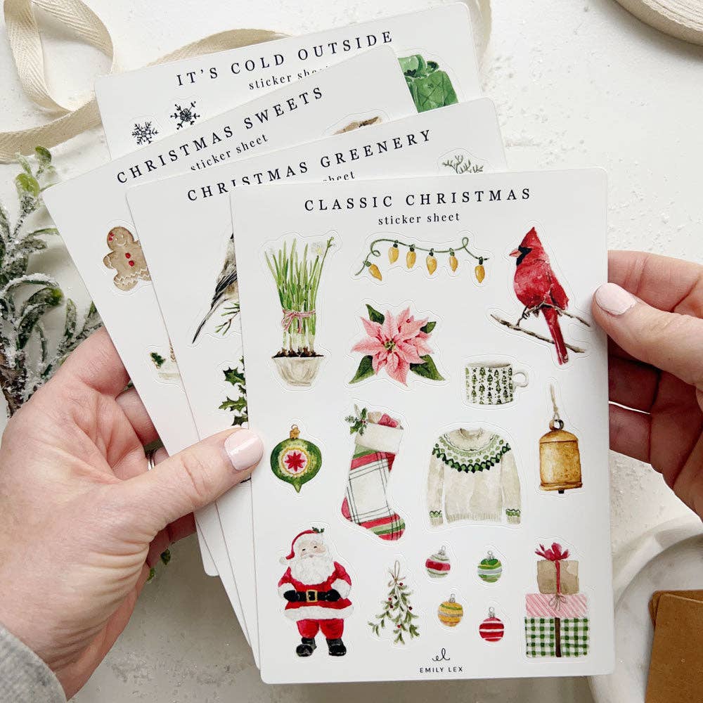 christmas sticker sheets - The Preppy Bunny