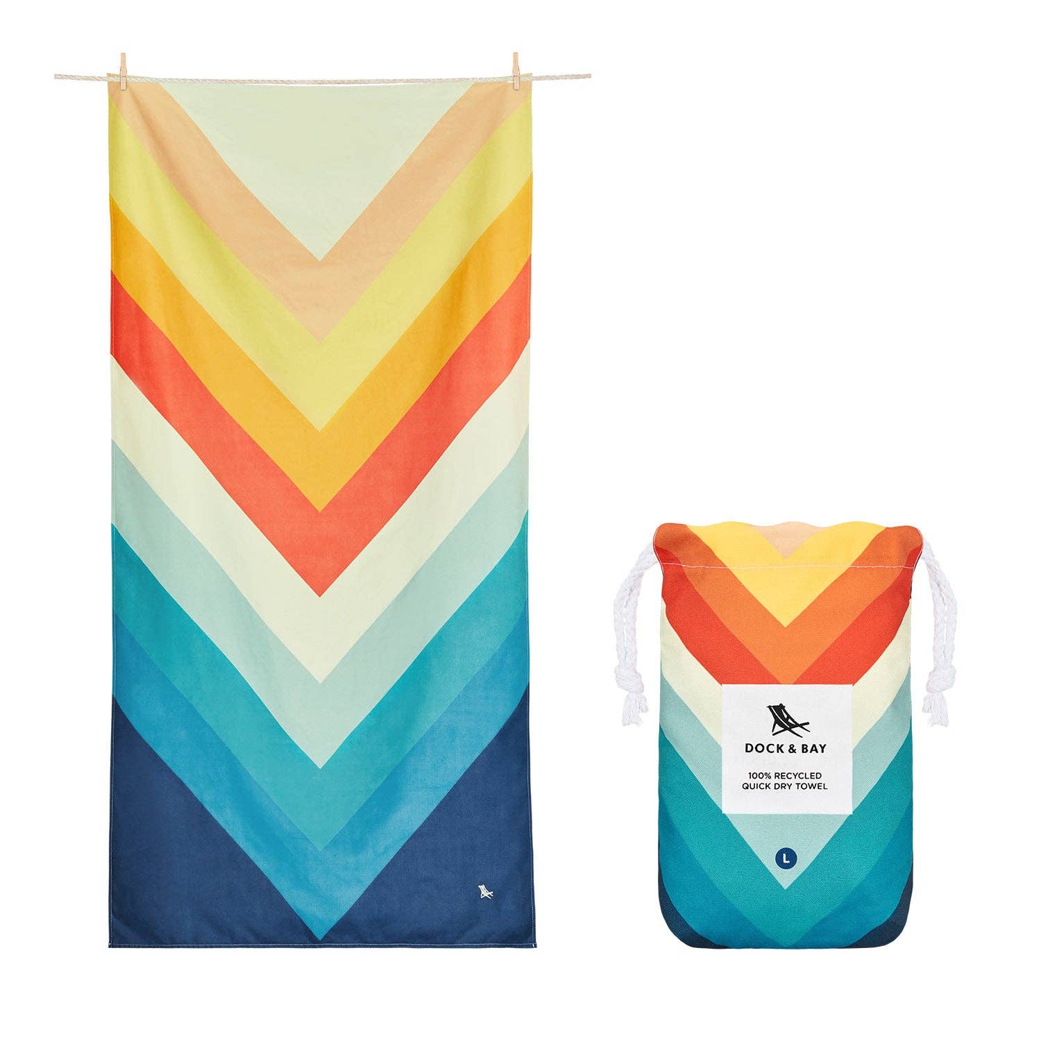 Chevron Chic Dock & Bay Quick Dry Towel - 2 sizes - The Preppy Bunny