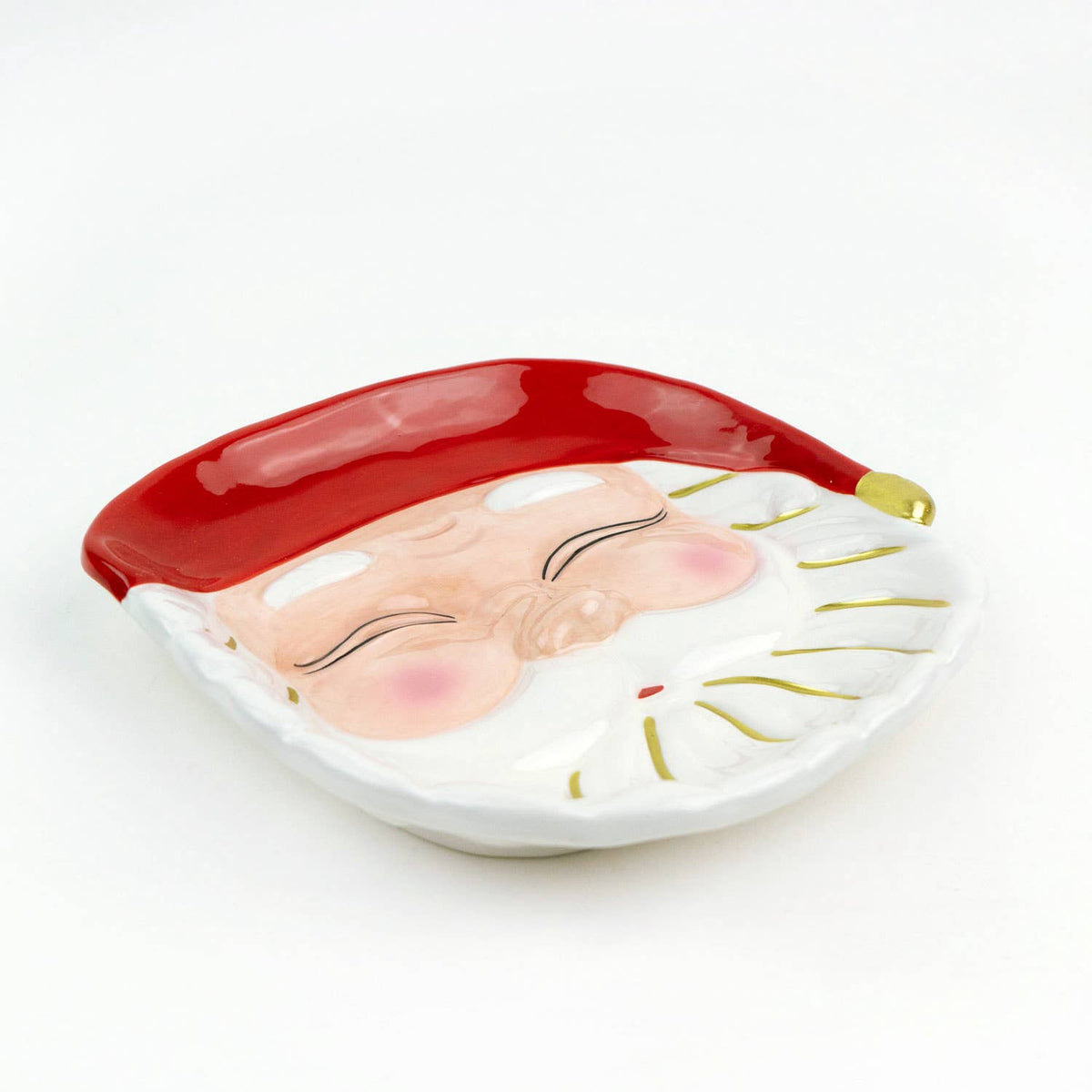 Red Hat Santa Dessert Plate