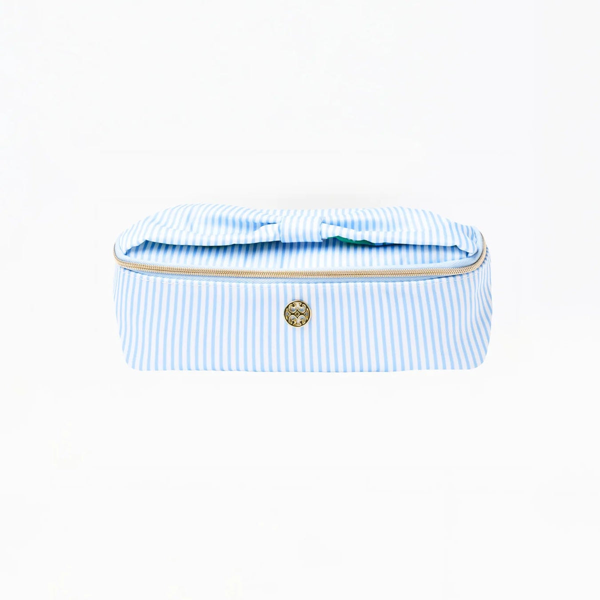 Kiss and Makeup Mini Bag in Blue Stripe - The Preppy Bunny