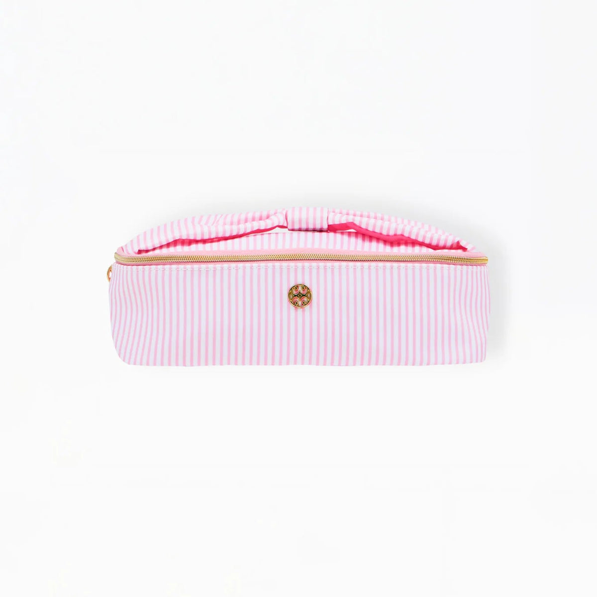 Kiss and Makeup Mini Bag in Pink Stripe - The Preppy Bunny
