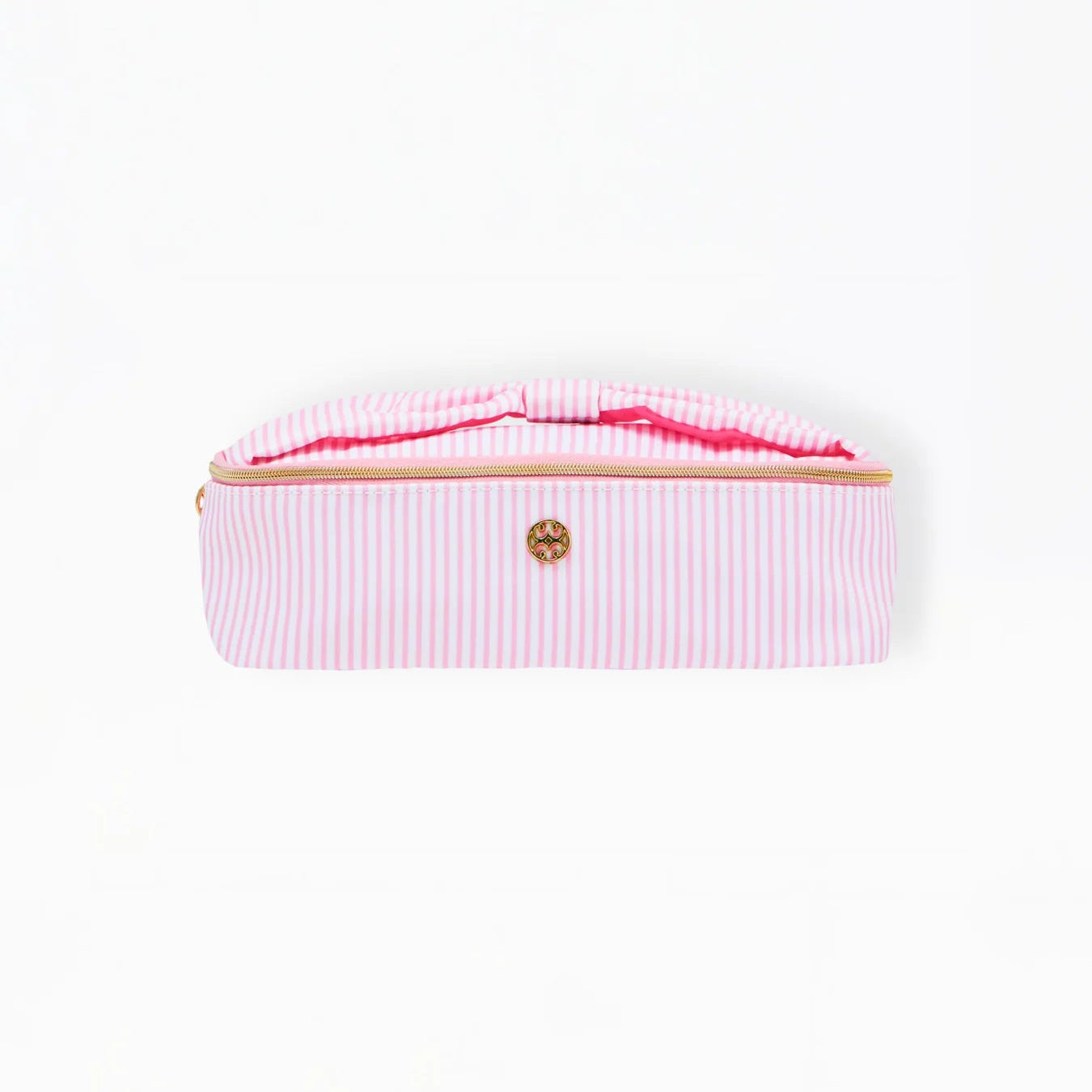 Kiss and Makeup Mini Bag in Pink Stripe - The Preppy Bunny