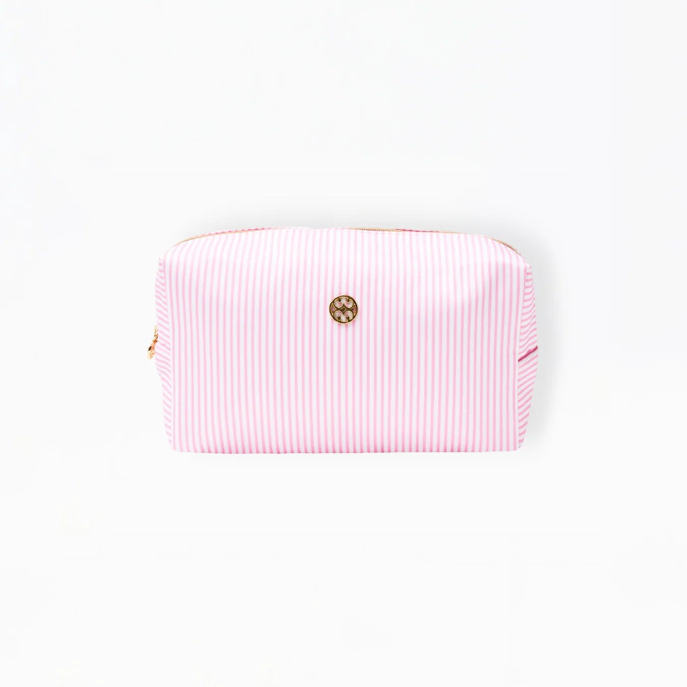 Lets Face it Bag in Pink Stripe - The Preppy Bunny