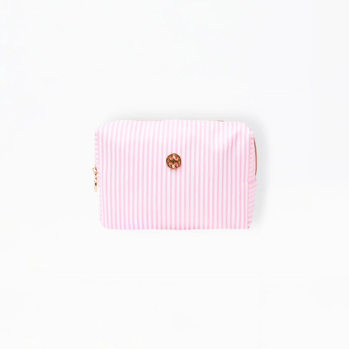 Lets Face it Mini Bag in Pink Stripe - The Preppy Bunny