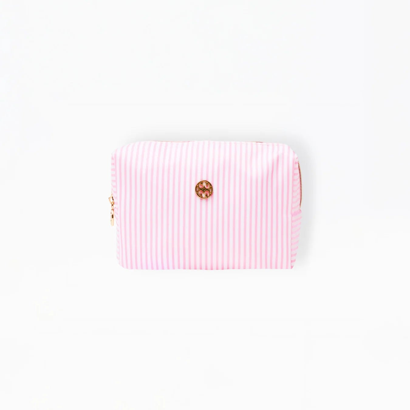 Lets Face it Mini Bag in Pink Stripe - The Preppy Bunny