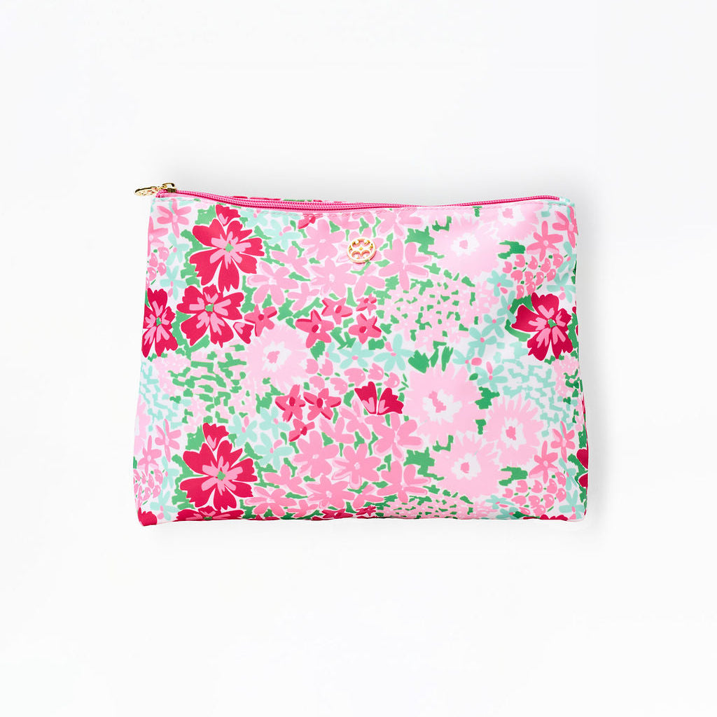Travel Pouch in Petal Perfect - The Preppy Bunny