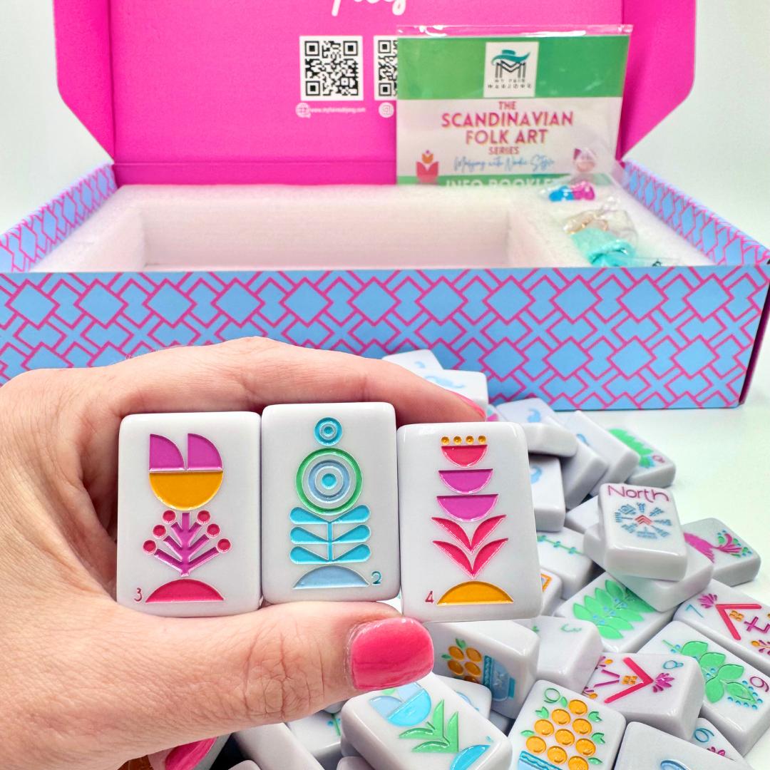 THE SCANDINAVIAN FOLK ART SERIES | Mahjong with Nordic Style - The Preppy Bunny