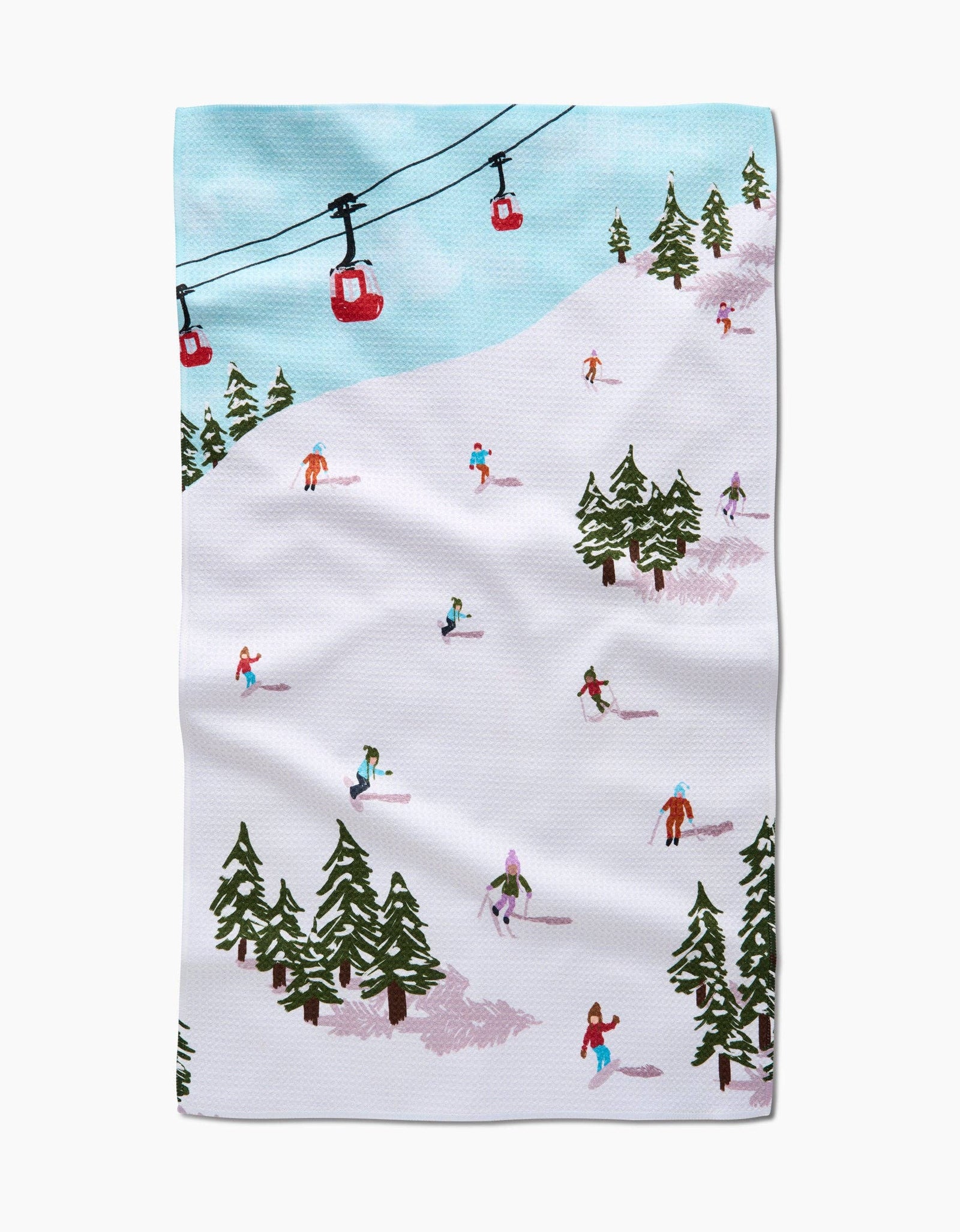 Winter Skiing Trip Tea Towel by Geometry - The Preppy Bunny